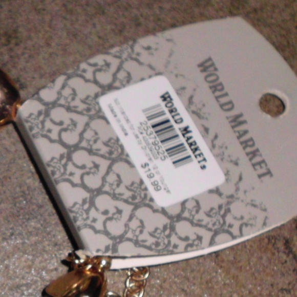 World Market bead/fringe choker necklace, NWT - Picture 3 of 4